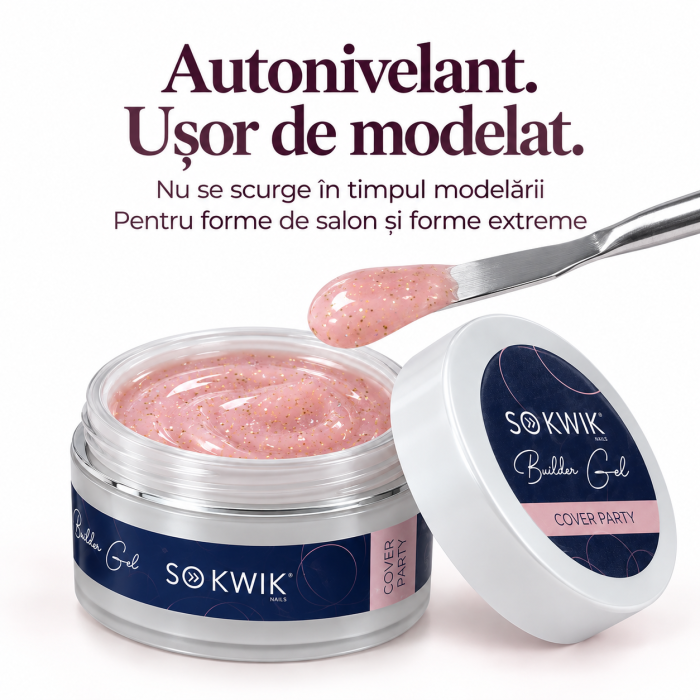 Gel de constructie SoKwik Builder Gel Cover Party 15ml [3]
