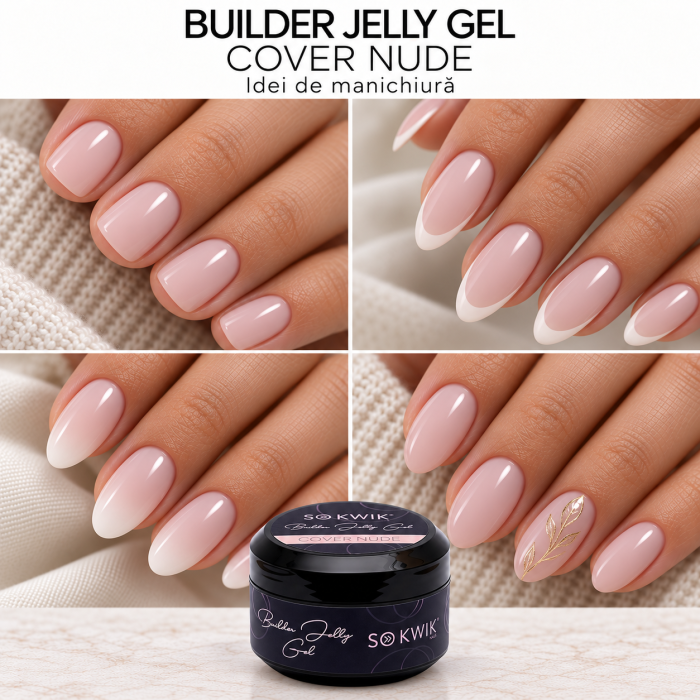 Gel de Constructie SoKwik Builder Jelly Gel Cover Nude 50ml Nude Natural [3]
