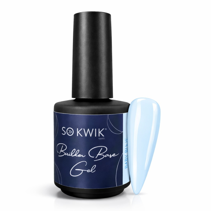 Gel de baza SoKwik Builder Rubber Base Gel Baby Blue 15ml [2]
