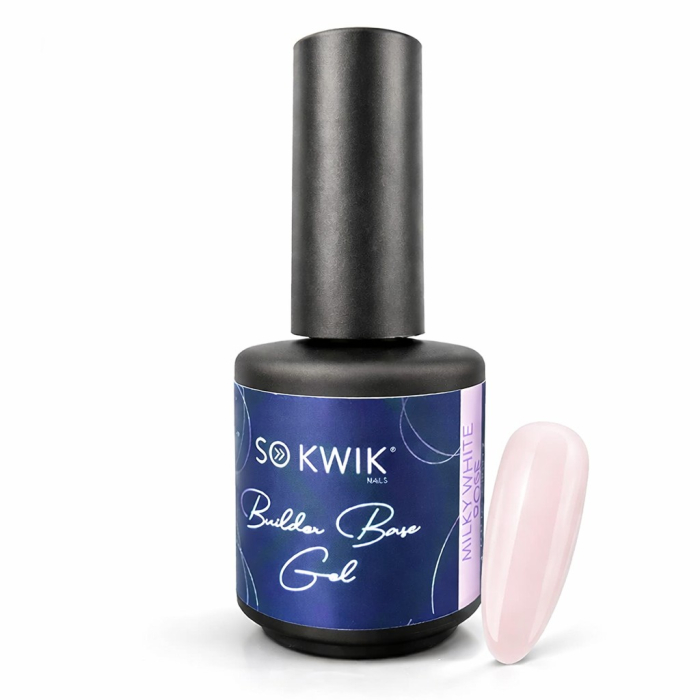 Gel de baza SoKwik Builder Rubber Base Gel Milky White Rose 15ml [2]