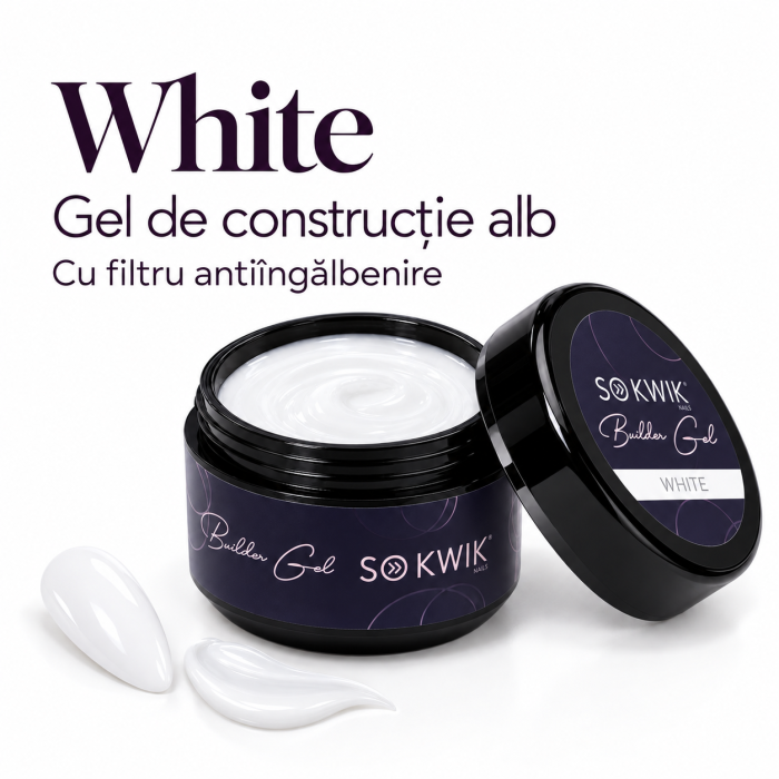 Gel de constructie SoKwik Cool Builder Gel White 50ml [2]