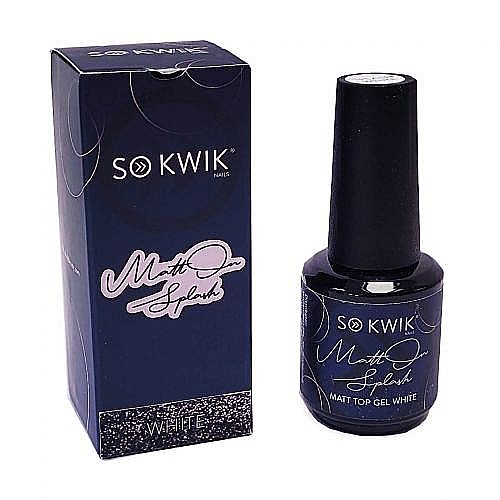 SoKwik - MattON Splash Matt Top Gel White Glitter (15ml) [1]