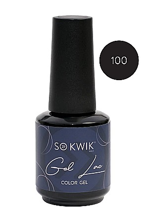 Oje semipermanente - SoKwik - Oja Semipermanenta Black&White Collection 100 Negru Intens (15 ml)