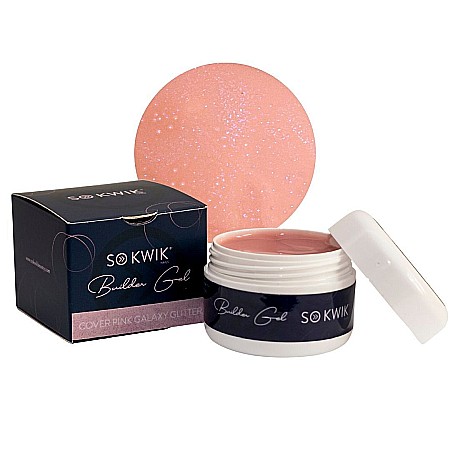 Geluri de constructie - SoKwik - Builder Gel Cover Pink Galaxy Glitter (50ml)
