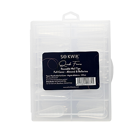 SoKwik - Quick Forms - Tipsuri Reutilizabile Full Cover - Migdala (120/set) [1]