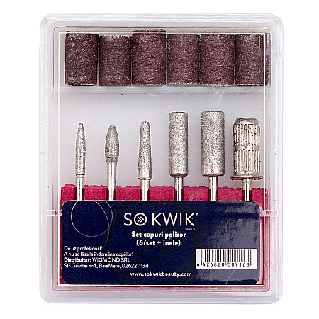 Accesorii Aparatura - SoKwik - Set capete freza si inele (6/set)