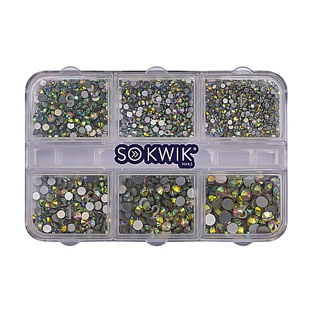 Ornamente - SoKwik - Strasuri 6 marimi/cutie Aurora Boreale 03