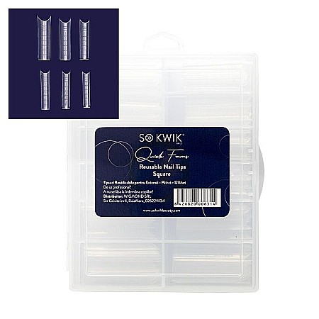 Accesorii - SoKwik - Quick Forms - Tipsuri Reutilizabile Patrat (120/set)