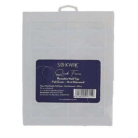 SoKwik - Quick Forms - Tipsuri Reutilizabile Full Cover - Oval Diamond (120/set) [2]