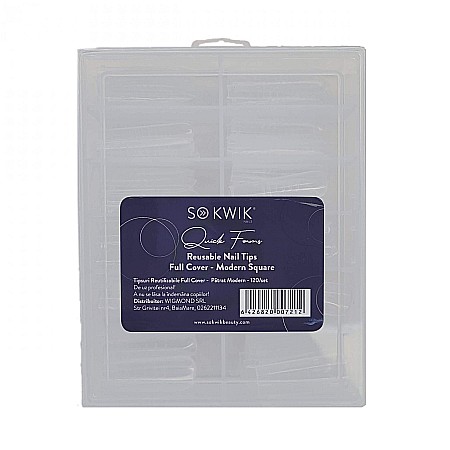 SoKwik - Quick Forms - Tipsuri reutilizabile Full Cover Patrat Modern (120/set) [2]