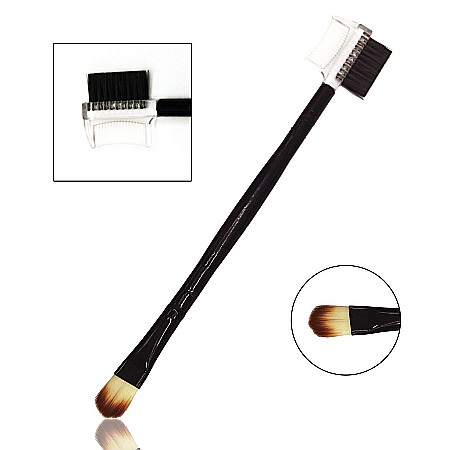 Accesorii - SoKwik - Instrument 2 in 1 Perie+Pieptan sprancene/Pensula machiaj