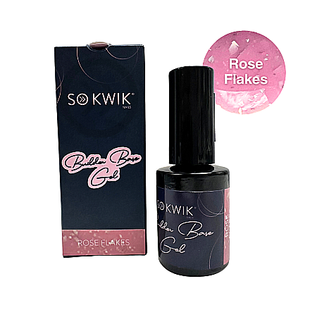 Geluri de baza - SoKwik - Builder Rubber Base Gel Rose Flakes (15ml)