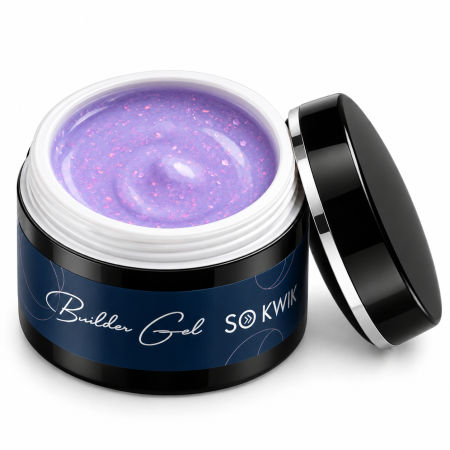 Geluri de constructie - Gel de constructie pentru unghii – Builder Gel Baby Lila Flakes