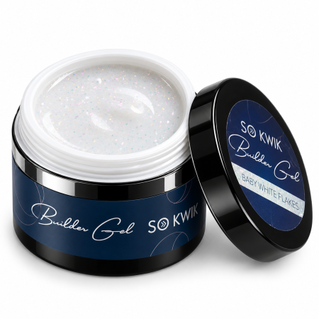 Geluri de constructie - Gel de constructie pentru unghii – Builder Gel Baby White Flakes