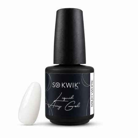 Sistem Geluri UV - Liquid AcryGel SoKwik 01 Milky White 15ml alb laptos