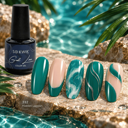 Oja Semipermanenta SoKwik Nature Escape 332 Hidden Lagoon 15ml [2]