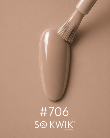 Oje semipermanente - Oja semipermanenta SoKwik 706 Creamy Nude nude bej cremos
