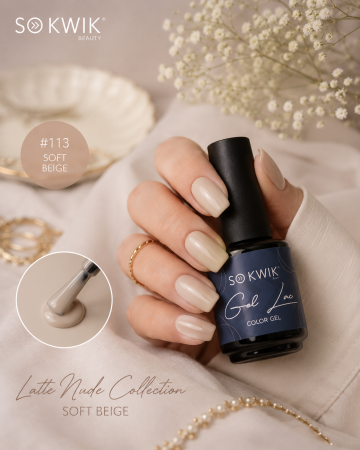 Oja semipermanenta SoKwik 113 Soft Beige nude bej [3]