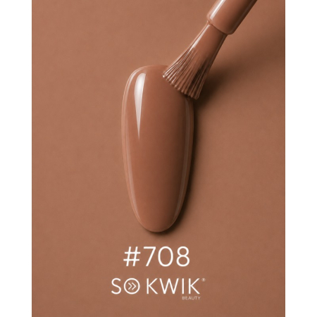 Oje semipermanente - Oja semipermanenta SoKwik 708 Caramel Latte nude caramel