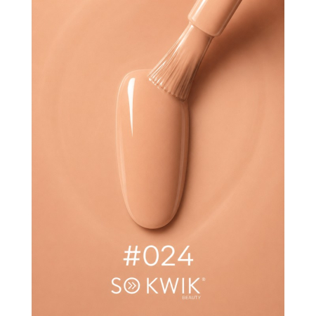 Oje semipermanente - Oja semipermanenta SoKwik 024 Peach Cream nude piersica