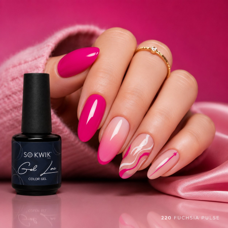 Oja semipermanenta SoKwik 220 Fuchsia Pulse fuchsia neon [2]