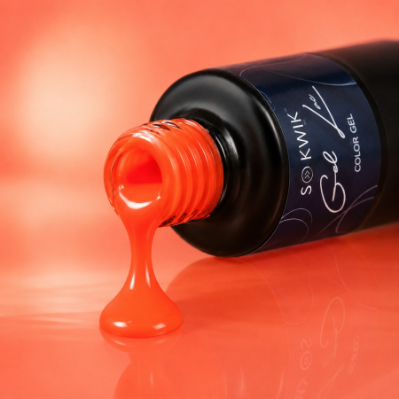 Oja semipermanenta SoKwik 614 Coral Flame coral portocaliu neon [1]