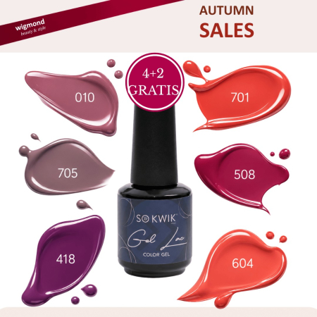 OJe semipermanente Culori - Pachet Promo 6 Oje Semipermanente SoKwik Autumn Collection 6x15ml