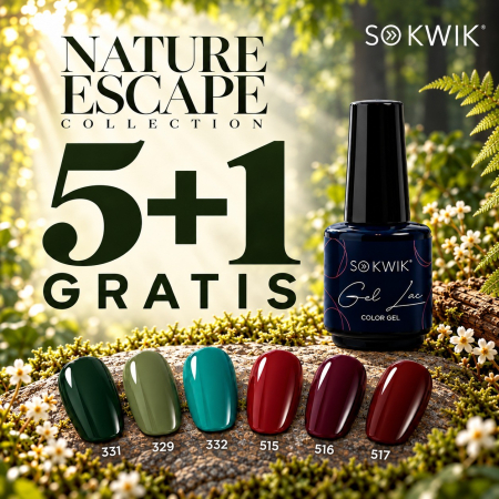 Oje semipermanente - Pachet Promo 6 Oje Semipermanente SoKwik Nature Escape 6x15ml 5+1 Gratis TPO Free si Hema Free