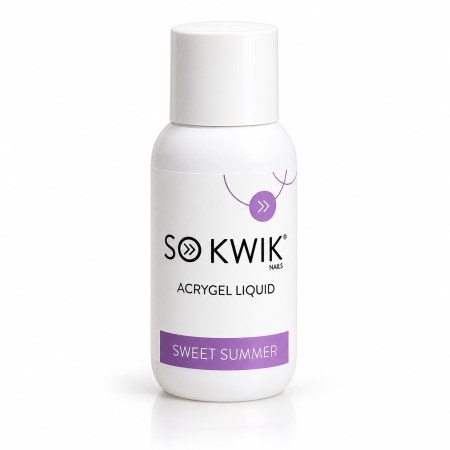 Unghii Tehnice - Solutie Modelare Acrygel SoKwik Sweet Summer 150ml Fara Monomeri cu Parfum Tropical
