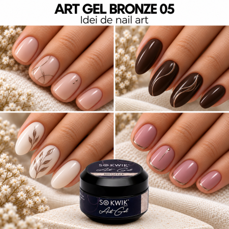 Gel Decor Unghii Bronze Rose Art Gel Bronze 05 SoKwik 15g TPO Free si Hema Free [2]