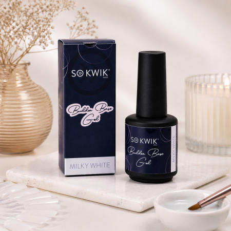 Geluri de baza - Gel de baza SoKwik Builder Rubber Base Gel Milky White 15ml