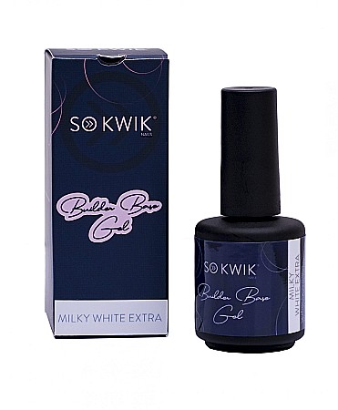 Geluri de baza - SoKwik - Builder Base Gel Milky White Extra (15 ml)