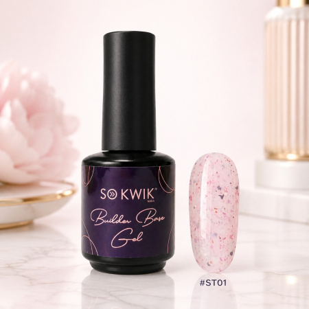 Geluri de baza - Gel de baza SoKwik Builder Base Gel Stone Style ST01 15ml