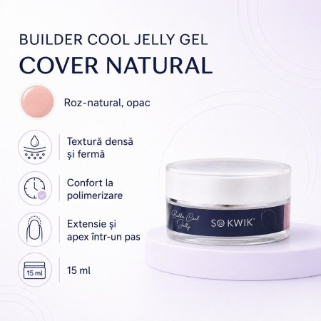 Gel de constructie SoKwik Builder Cool Jelly Cover Natural 15ml [2]