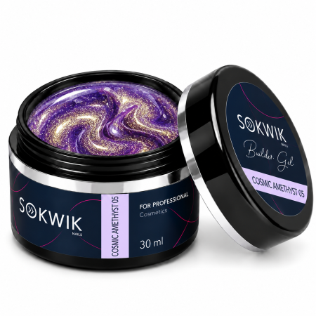 Geluri de constructie - Gel de Constructie SoKwik Fantasy Collection Cosmic Amethyst 05 30ml Mov Ametist Irizat TPO Free si Hema Free