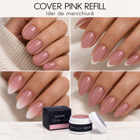 Gel de Constructie SoKwik Builder Gel Cover Pink Refill 50ml TPO Free si Hema Free [2]