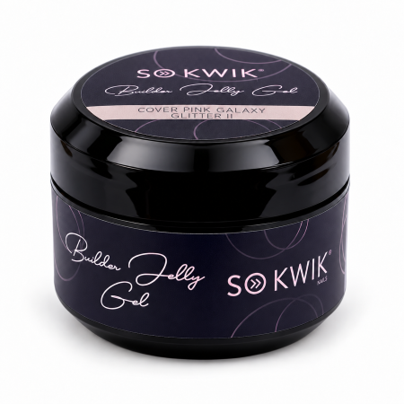 Sistem Geluri UV - Gel de Constructie SoKwik Builder Jelly Gel Cover Pink Galaxy Glitter II 50ml TPO Free si Hema Free