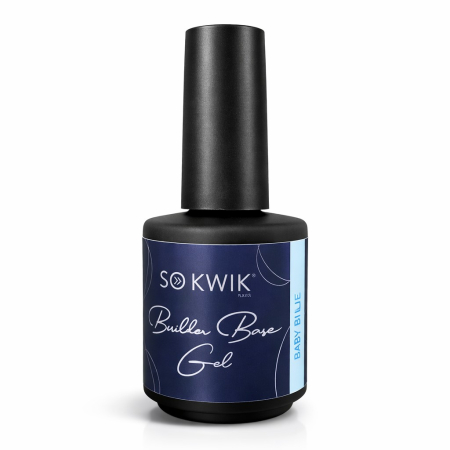 Geluri de baza - Gel de baza SoKwik Builder Rubber Base Gel Baby Blue 15ml