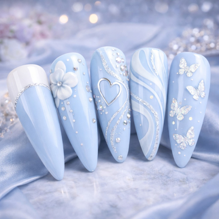 Gel de baza SoKwik Builder Rubber Base Gel Baby Blue 15ml [3]