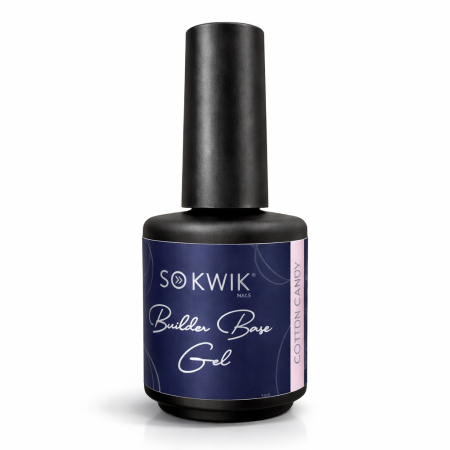 Geluri de baza - Gel de baza SoKwik Builder Rubber Base Gel Cotton Candy 15ml