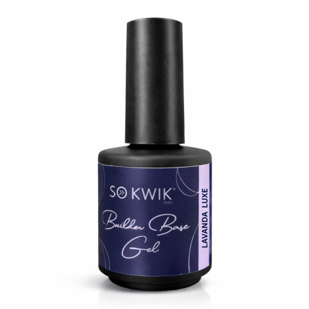 Geluri de baza - Gel de baza SoKwik Builder Rubber Base Gel Lavanda Luxe 15ml
