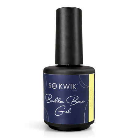 Geluri de baza - Gel de baza SoKwik Builder Rubber Base Gel Lemon Drop 15ml
