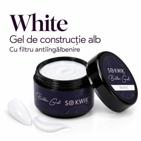 Gel de constructie SoKwik Cool Builder Gel White 50ml [1]