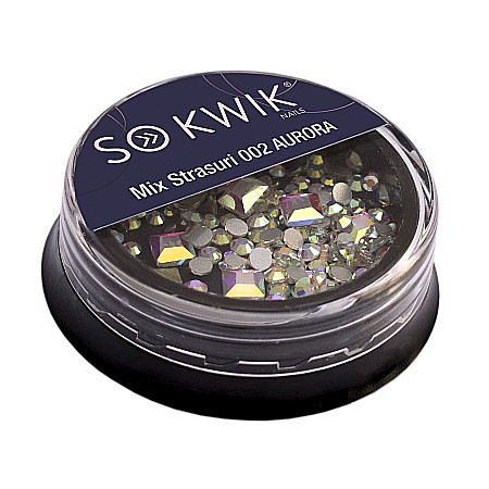 Ornamente - SoKwik - Mix Strasuri 002 AURORA (10mari+50mici)