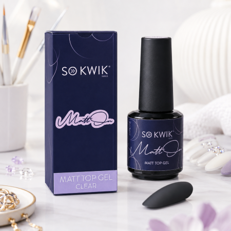 Top mat pentru unghii cu efect catifelat – SoKwik MattON Matt Top Gel 15ml TPO Free si Hema Free [1]