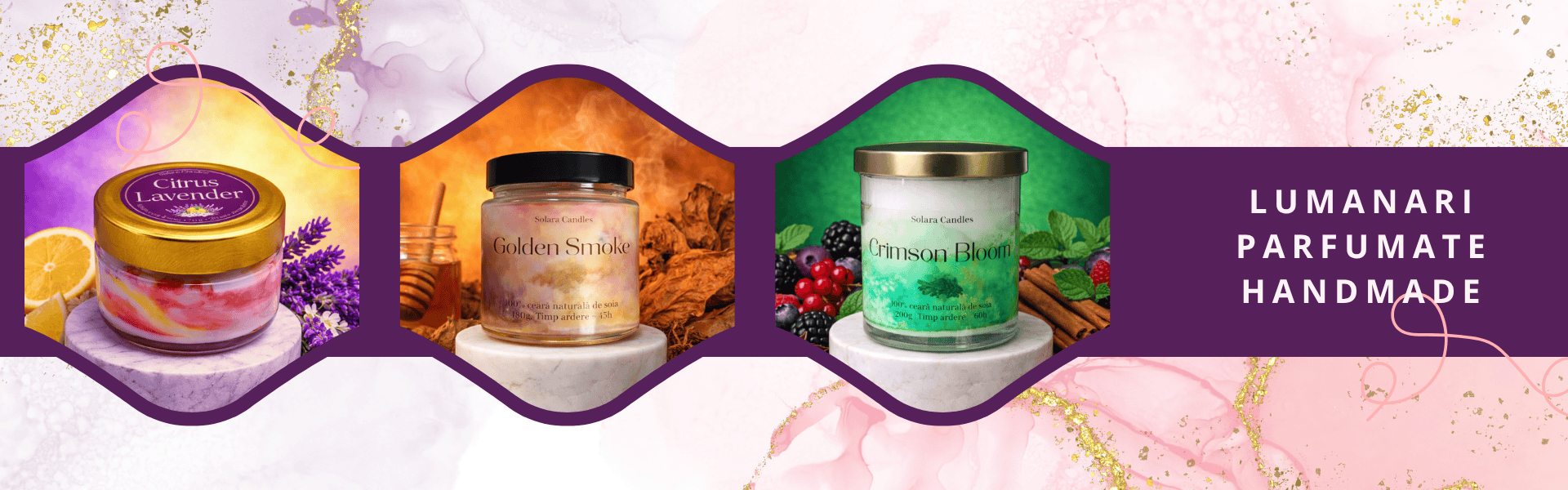 Lumânări parfumate pentru un moment de răsfăț