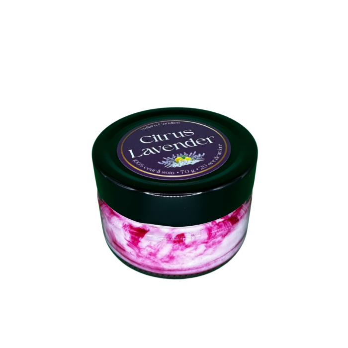 Lumanare parfumata din ceara de soia intr-un borcan cu capac negru [3]