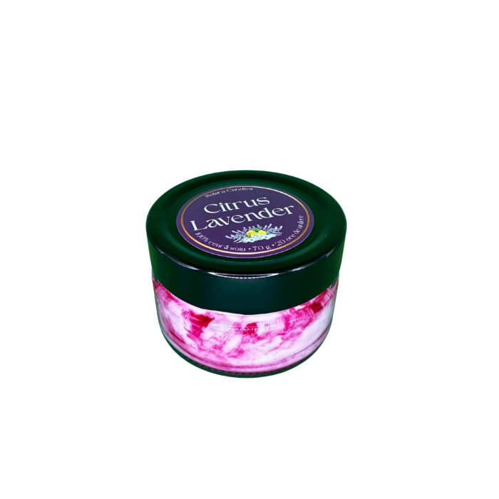 Lumanare parfumata din ceara de soia intr-un borcan cu capac negru [5]