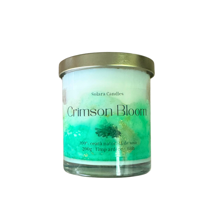 Lumanare parfumata din ceara de soia intr-un recipient de sticla transparenta [4]