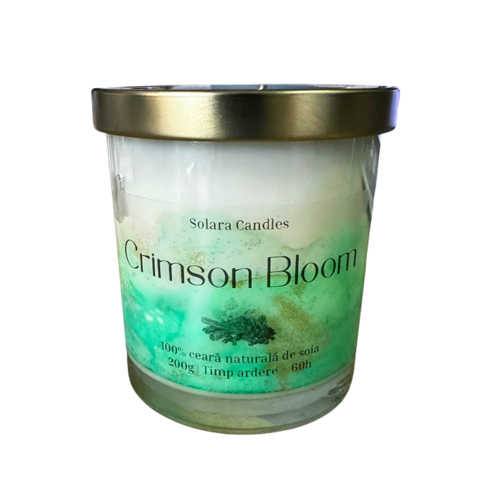 Lumanare parfumata din ceara de soia intr-un recipient de sticla transparenta [3]